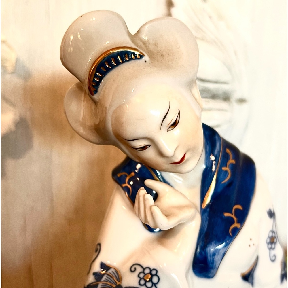 Vintage Japanese Geisha, Seymour Mann, Vienna Woods Fine China, Chinoiserie - Picture 4 of 9